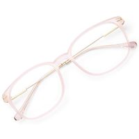 Gaoye Computer Blue Light Blocking Glasses Women/Men,Spring Hinge TR90 Lightweight Frame Anti Headache UV Lens Protection - 0.0 Magnification (Matte Pink/Transparent Lens)
