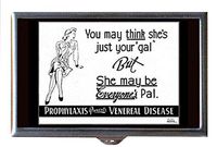 Use a Condom, She's a Tramp Lowbrow Art Decorative Pill Box