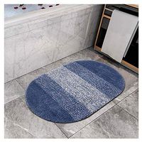GHHZZQ Bathroom Rugs Non-Slip Machine Washable Superfine Fiber Kitchen Household Bathtub Mat, 3 Colors, 1.8 cm Thick, 5 Sizes (Color : Blue, Size : 50x80cm)