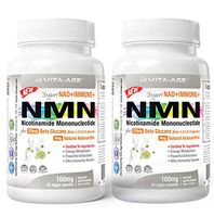 Vita-Age Pure NMN with Beta-Glucan & Astaxanthin ⎟ Boost NAD+ ⎟ Increase Immunity ⎟ Support Metabolism ⎟ Antioxidant ⎟ (160mg 100% NMN, 370mg Beta-Glucan, 4mg Astaxanthin Per Cap, 60 Capsules, 2PACK)