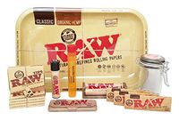 Bundle - 12 Items - RAW Tray 1 1/4 Sampler with RPD Stash Jar and RPD KewlTube