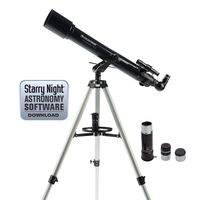 Celestron - PowerSeeker 70AZ Telescope - Manual Alt-Azimuth Telescope for Beginners - Compact and Portable - BONUS Astronomy Software Package - 70mm Aperture
