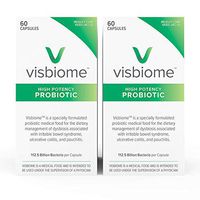 Visbiome - High Potency Probiotics, 112.5 Billion CFU Live Bacteria, Shipped in Styrofoam Cooler w Ice Packs and Temperature Monitoring Sensor, 60 Capsules (2-Pack)