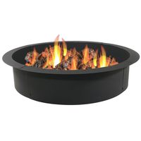 Sunnydaze Wood Burning Outdoor Fire Pit Ring/Liner - Heavy Duty - DIY Above or In Ground Fire Ring Kit - 45 Inch Outside x 39 Inch Inside