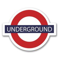 2 x 15cm- 150mm London Underground Vinyl SELF ADHESIVE STICKER Decal Laptop Travel Luggage Car iPad Sign Fun #6403