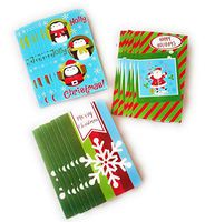 24 Christmas Money Checks & Gift Card Holders With Envelopes - Assorted Holiday Designs with Foil and Glitter