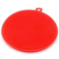 FinancePlan Soft Silicone Sponge Scrubber Fruit Dish Washing Household Cleaning Kitchen Tool