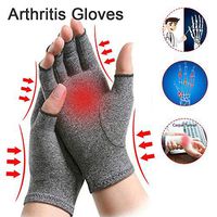 Compression Arthritis Gloves, Premium Compression & Fingerless Gloves for Typing and Daily Work Support for Hands Arthritis Pain Relief,L