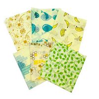 2PCS Beeswax Food Wrap Reusable Eco Friendly Food Wrap Organic Natural Plastic Sustainable Fruit Storage Pouch (Color : Random Pattern 7x8in)