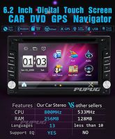 Upgarde Version With Camera ! 6.2" Double DIN Car DVD CD Video Player Bluetooth In Dash GPS Navigation Car Stereo Radio Digital Touch Screen Head Unit Car PC 800MHZ CPU !!!