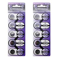 eCoreCell (10pcs) CR1632 3V 3 Volt Lithium Single Use Non-Rechargeable Button Coin Cell Battery