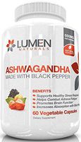 Ashwagandha Capsules with Black Pepper - Powerful Stress & Anti Anxiety Supplement for Improved Adrenal & Thyroid Support - Naturally Support Mood & Energy to Reduce Stress & Enhance Sleep - 60 Count