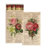 HomArt Romantic Roses Matches Match Box Set of 2