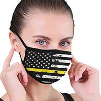 Thin Yellow Line American Flag Dispatchers Security Guard Mask M-shaped Nose Clip Mask