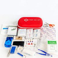 YL First Aid Kit, Red Small Portable Medical Supplies Containing 23 Basic Emergency Items for Outdoor Medical Car Homes