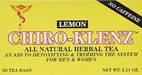 Chiro-klenz Tea Lemon | Detox, Cleansing Tea | Supports Weightloss | Relieves Constipation | All Natural, Caffiene Free 30 Teabags