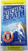 Kitchen and Bath Amazing Wipes - Absorbent and Reusable Cloth for Washing, Drying, Wiping in The Bathroom or Cuisine Surfaces | Cleaning Sink,Tiles,Bathtub,Walls,Mirror (10Pack-40 Wipes, Blue)