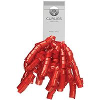 JAM PAPER Curly Gift Bows - Red - 120 Curlies/Bulk Pack