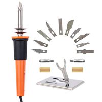 Afantti Electric Hot Knife Professional Heat Plastic Cutter Tool with | 10 Blades |for Cutting Carving Foam Styrofoam EVA Rubber Stamps Vinyl Fabric Paracord Crafts