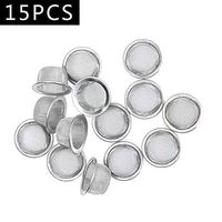 Runyangshi 15pcs 18/8 Stainless Steel Pipe Screen Filters, 1/2 inch Diameter