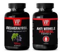 Energy Booster and Weight Loss - RESVERATROL – Anti Wrinkle - Combo - coenzyme Pills - 2 Bottles - (60+60 Capsules)
