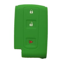 3 Buttons Green Silicone Remote Smart Key Cover Holder Key Case Jacket Protector fit for 2004-2009 TOYOTA Prius
