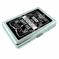 Born An Original R1 Hip Silver Cigarette Case Id Holder Metal Wallet 4" X 2.75" RFID Protection