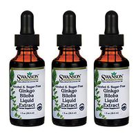 Swanson Ginkgo Biloba Liquid Extract (Alcohol- & Sugar-Free) 1 fl Ounce Liquid (3 Pack)