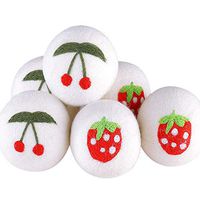 Wool Dryer Balls, 6 Pack XL Organic Laundry Balls - Anti Static Wrinkle-free Remove Noise No Scent Natural Fabric Softener, Collect Pet Hair Lint & Fur Dog & Cat Hair Remover-Mother's Day Present Gift