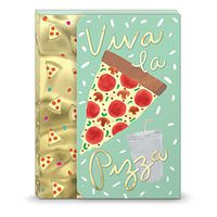Punch Studio Molly & Rex Pocket Note Pad with Front Inside Pocket (Viva La Pizza)