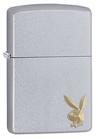 Zippo Playboy Satin Chrome Lighter