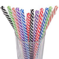 6" small Striper Reusable Plastic Replacement Drinking Straws for Children Short Mini Mason Jar,Tumblers, Set of 12 Pcs Straws with Cleaning Brush (6inch, 6color)