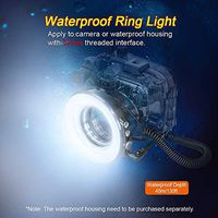 MEIKON LED Waterproof Ring Light Underwater Photography Diving Fill Light Suit for Camera or Waterproof Housing with 67 mm Threaded Interface