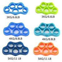 KINGSOO Hand Grip Strengthener Finger Stretcher Strength Trainer for Forearm Exercise/Guitar Finger Strengtheners/Rock Climbing Grips-6 Set (6 PCS Finger Stretchers)