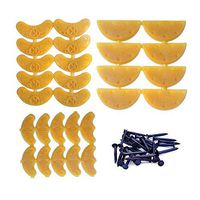 Heel Plates 28 Pairs Rubber Shoes Heel taps Tips Repair Pad Replacement with Nails Small, Medium,Large Size (3 Size,Yellow)