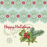 Creative Converting 676909 16 Count Holly Collage Paper Dinner Napkins