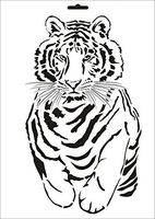 UMR-Design W-004 Leopard Textil- / wallstencil Size A5