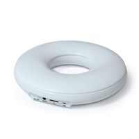 Donut-Shape Bluetooth Speakers - with Loud Stereo Sound, 12-Hour Playtime, 50 ft Bluetooth Range Portable Wireless Speaker Compatible with Phone, Tablet, TV and Gift Ideas (White)