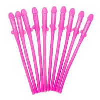 LAAT 10PCS Colorful Straw Novelty Willy Shape Straws Creative Drinking Straws Willy Accessories for Birthday, Wedding, Christmas, Celebration Parties