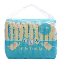 LittleForBig Printed Adult Brief Diapers Adult Baby Diaper Lover ABDL 10 Pieces - Little Trunks(Large)