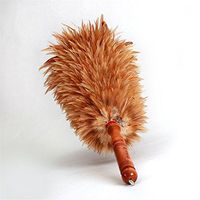 Feather Dusters Cleaning, with Solid Wood Handle & Rooster Chicken Feathers, for Cleaning Furniture, Sofas, TV, Cars
