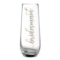 Lillian Rose G116 BM Gold Bridesmaid Stemless Champagne Glass, 5.75" H,