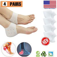 Heel Cups, Plantar Fasciitis Inserts, Heel Pads Cushion (8pcs) Great for Heel Pain, Heal Dry Cracked Heels, Achilles Tendinitis, for Men & Women. (Gel Heel Cups（4 Pairs）)