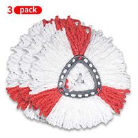 3 Pcs 360° EasyWring Spin Mop Refill Compatible with O-Cedar Universal Most of The Spin Mop (Red)