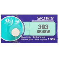 Sony 393 (SR48W) 1.55V Silver Oxide 0% Hg Mercury Free Watch Battery (9 Batteries)