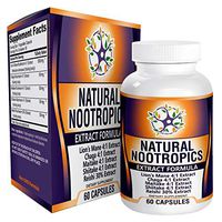 Natural Nootropics Extract Formula/Supplement with Lion's Mane, Chaga, Maitake, Shitake & Reishi