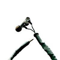 CordCruncher Tangle-Free Adjustable Bass in-Ear Headphones by Mel B, Gun Metal Gray