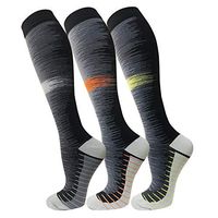 Compression Socks for Men & Women(3 Pairs),15-20mmHg is Best Stockings for Running,Nurses,Athletic,Medical,Pregnancy,Travel-Boost Performance,Blood Circulation&Recovery(Multicoloured10,Small/Medium)