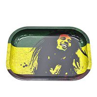 Metal Cigarette Rolling Tray 18cm*14cm*1.5cm Essential Smoking Holder Trays (Bob Marley)