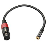 COLICOLY 3 Pin XLR Female to 3.5mm Female Jack Balanced Audio Converter Cable Adapter - 1ft